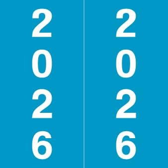 2026 Year Labels, Doctor Stuff 2026 Chart Stickers, Light Blue Color Coded by DoctorStuff