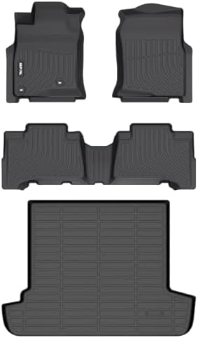 AIPOIL® Floor Mats & Cargo Liner Set for 2003-2009 Toyota 4Runner 5 Seats All Weather Protection TPE Anti-Slip Automotive Full Set Custom Car Mats Accessories - Black by AIPOIL