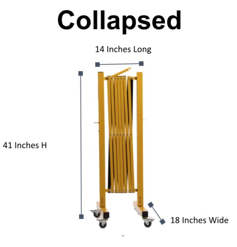 Trafford Industrial Expandable Metal Barricade, 11 Feet, Mobile Safety Barrier - Image 8