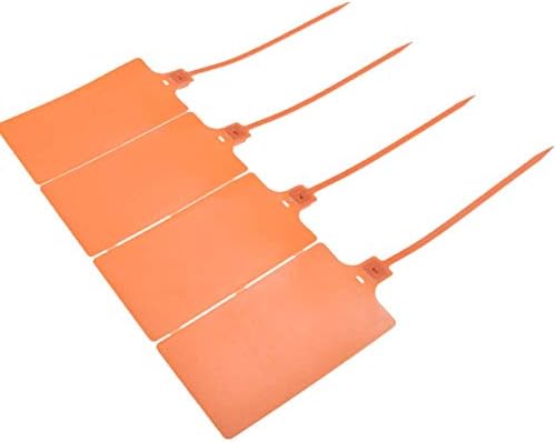 Plastic Seals Shipping Tags Logistics Use Big Sign Tie Large Label Tie, 255mm Total Length, Package of 100pcs (Orange) - Image 6