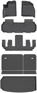 HAFIDI® Floor Mats & Cargo Liner & Seatback Cargo Set for 2024 2025 2026 Chevy Traverse 7 Seats & 2025 2026 Buick Enclave & 2024-2026 GMC Acadia 7 Seats (Not for 2024 Traverse Limited) by HAFIDI