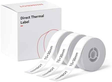 NIIMBOT Label Maker Tape for D110/D11/D101 Label Maker, 15mm x 30mm, White by NIIMBOT%C2%AE