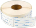 L Liked 500 Stickers Use by 1 x 2 Inch Blue Dissolvable Food Labels by LLIKED