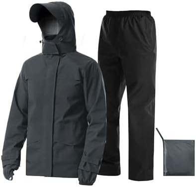 iCreek Rain Suit Waterproof Breathable Lightweight 2-Piece Rain Gear Unisex by iCreekoutdoor