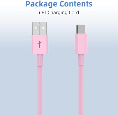LDHTY CarPlay Charging Cable, USB A to USB C Cable, 2-Pack 6FT, Pink - Image 6