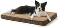 JOEJOY Orthopedic Dog Bed for Large Dogs, Washable Dog Crate Bed Large Sized with Removable Cover, Egg Memory Foam Big Pet Beds, Brown, 35"x22" by JOEJOY