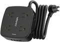 6 Ft Surge Protector Power Strip - 8 Widely Outlets with 4 USB Ports, 3 Side Outlet Extender with 6 Feet Extension Cord, Flat Plug, Wall Mount, Desk USB Charging Station, ETL,Black by YISHU