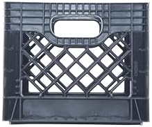 Hudson Exchange 13 x 13 x 11" (16 Quart, 4 Pack) Mesh Commercial Grade Milk Crate Handled Storage Container Tote, Black - Image 4