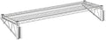 14" x 48" Wire Chrome Wall Mount Shelf, Commercial Fixed Wall Mount Rack, NSF, Metal Floating Shelving for Kitchen, Stock Rooms, Home and Hotel by Zedfire