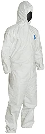 DuPont Tyvek 400 TY127S TAA Compliant Disposable Protective Coverall with Respirator-Fit Hood and Elastic Cuff, White, 2X-Large (Pack of 25) - Image 4
