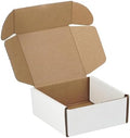 5"x5"x2" Shipping Boxes Set of 3, White Corrugated Cardboard Box Literature Mailer by Unknown
