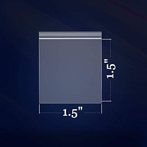 iMailer- 500 Count - 1.5" x 1.5" 2 Mil Clear Plastic Reclosable Zip Poly Bags - Image 2