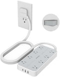 TESSAN Extension Cord with 1080 Joules Surge Protection, 6 Ft, Grey by TESSAN