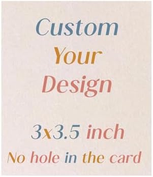 100 pcs Custom No Hole Hang Tags,Personalized Your Logo and Text Price Tags Jewelry Hang Tags Labels (3x3.5 inch) by Printyourdream