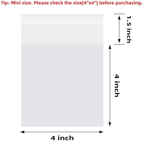 Morepack 4x4 In Cookie Bags Clear Self Sealing Cellophane Treat Bags 200Pcs - Image 2