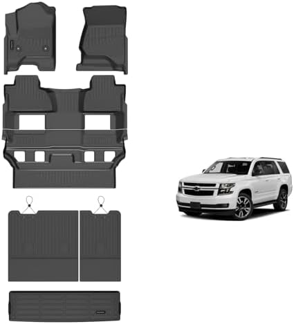 KELCSEECS Floor Mats for Tahoe/GMC Yukon 7 Seats 2015-2020 (Bucket Seat) by KELCSEECS