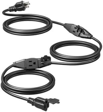 DEWENWILS 25FT Outdoor Extension Cord, Evenly Spaced 3 Outlets Plugs by DEWENWILS