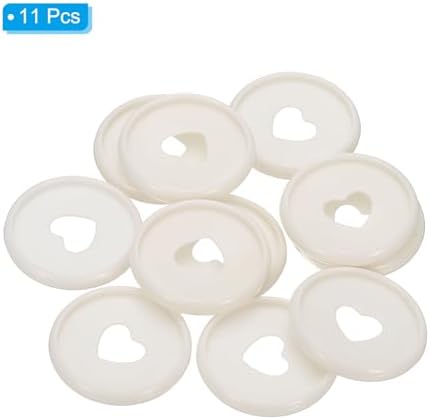 PATIKIL 28mm Plastic Book Binding Discs, 11 Pack Discbound Expansion Discs Heart Binder Rings for DIY Notebook Planner, White - Image 3