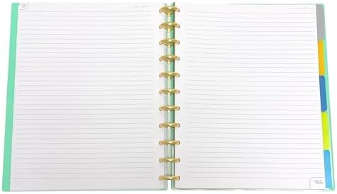 Talia Discbound Notebooks, Planner, Customizable, With 1" Gold Discs (Sage Green, Letter (8.5in x 11in)) - Image 2