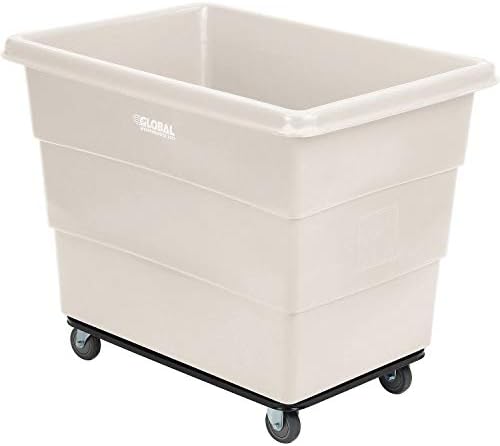 Global Industrial 16 Bushel Plastic Bulk Box Truck, Steel Base, White - Image 5
