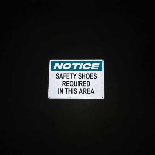 TRADESAFE Safety Shoes Required Sign, Aluminum PPE Safety Signs - Image 6