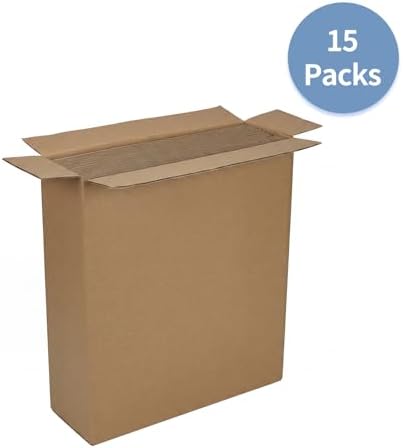 Hoikwo 12x12x4 Large Thin Brown Shipping Boxes Set of 15 - Image 7