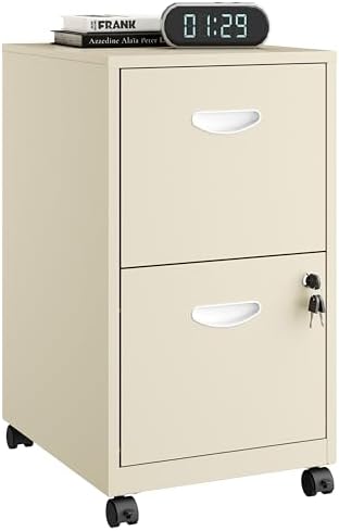 Polup 2 Drawer Rolling File Cabinet with Lock for Home Office by POLUP