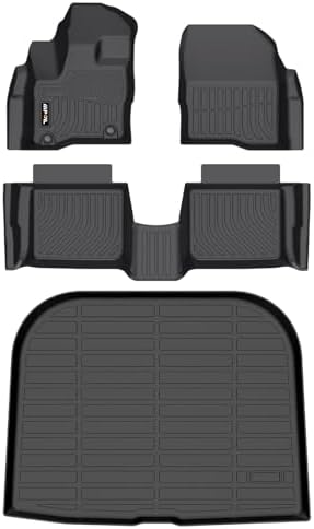 AIPOIL® Floor Mats & Cargo Liner Set for 2010-2019 Ford Taurus All Weather Protection TPE Anti-Slip Automotive Full Set Custom Car Mats Accessories - Black by AIPOIL
