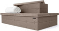 DENKOE Heavy Duty Hot Tub Steps with Storage - Waterproof, Non-Slip & No Maintenance - Large 700LBS Capacity - Multi Angle Access - Ideal for Spa Steps, Hot Tub Stairs - Brown Spa Step for Outdoor by DENKOE