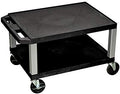 Luxor WT16-N 16"H AV Cart - Two Shelves - Nickel Legs, Multipurpose Storage for Video Projector, TV, Laptop, Computer, Printer Stand, 24"W x 18"D x 16"H by LuxorWorkspaces