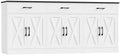 HOSTACK 71" W Kitchen Sideboard Buffet Cabinet with Storage, White/Black by HOSTACK