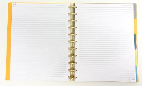 Talia Discbound Notebooks, Planner, Customizable, With 1" Gold Discs (BBQ Mustard, Letter (8.5in x 11in)) - Image 2