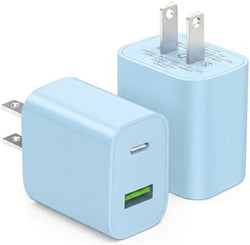 2 Pack USB C Charger Block, Dual Port Type C Wall Charger Fast Charging by DENGWENQIANG