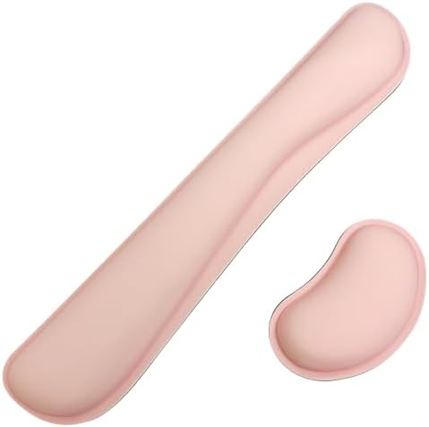 Bloss 2 Pink Wrist Rest for Mouse & Keyboard, Ergonomic Wrist Support by Bloss