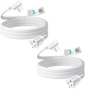 TiFFCOFiO Flat Plug Indoor Extension Cord, 3 Prong Extension Cord, 1 Grounded Outlet for Home, Office and Travel, 16AWG 13A/1625W, ETL Listed (3 FT, 2 Packs) by TiFFCOFiO