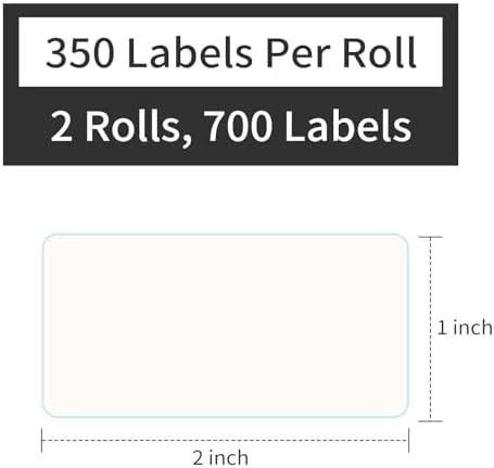 L Liked Blank 1 x 2 Inch Food Rotation Dissolvable Labels 2 Rolls - Image 3