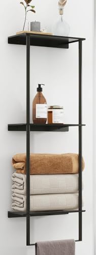 Bethom Towel Racks for Bathroom, 3Tier Towel Storage Organizer, Matte Black by Bethom