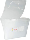JAM PAPER Accordion Folders - 13 Pocket Plastic Expanding File - Letter Size - 9 x 13 - Clear - Sold Individually by JAMPaper