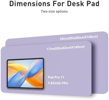 Aothia Faux Leather Desk Mat - Non-Slip PU Leather Desk Blotter, Waterproof Writing Surface, Large Desk Pad for Office & Home (Lavender, 55" x 17") - Image 5