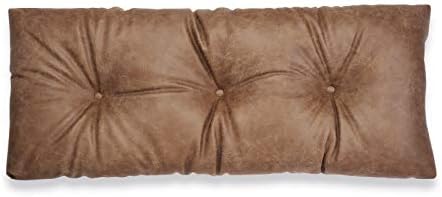 Klear Vu The Gripper Non-Slip Tufted Bench Cushion for Indoor Furniture, Assembled in USA, Entryway Storage, Bay Window, Corner Nook or Piano Seat, 35 Inches, Solid Faux Leather by KlearVUHomeTextiles