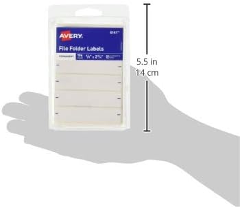Avery File Folder Labels, 5/8" x 2-3/4", White, Non-Printable, 156 Blank Labels Total (6141) (Pack of 2) - Image 5