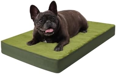 KSIIA Orthopedic Dog Bed for Medium Dogs with Waterproof Lining,Green,29x18 by KSIIAPetProducts