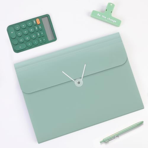 SKYDUE Accordion File Organizer, Expanding File Folder with 7 Pockets, Portable Receipt Paper Bill Document Organizer, Letter/A4 Size Filing Folder School Office Supplies, TurquoiseGreen - Image 5