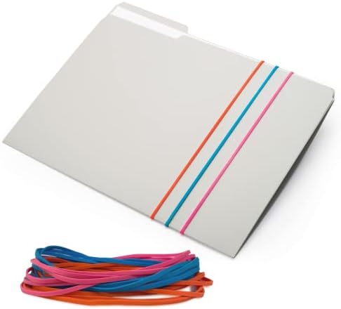 Alliance Rubber 07800 Non-Latex Brites File Bands, Colored Elastic Bands, 50 Count (Pack of 2) (7" x 1/8", Assorted Bright Colors in Resealable Bag),Blue/Orange/Pink - Image 3