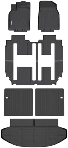 GINOWY-Floor Mats & Cargo Liner for Mazda CX9 2007-2015, All Weather Car Floor Mat Custom Fit for Mazda CX-9 Accessories Car Mats Cargo Liners Trunk Mat by GINOWY
