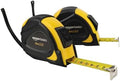 Amazon Basics Self-Locking Tape Measure, 25ft (8-meters), Accurate Dual Scale inch/metric, MID Accuracy, Extendable, 2-Pack, Yellow by AmazonBasics