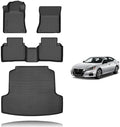 All Weather Car Floor Mats & Cargo Liner Set Fit for Nissan Altima 2019 2020 2021 2022 2023 2024 2025 2026 Floor Liners Trunk Liner Altima Cargo Mat Accessories Black by VOUKIY