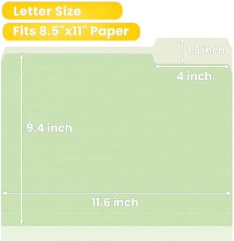 SUNEE File Folders, 30 Pack Manilla Folders 8.5 x 11, Colored File Folders Home Office School Supplies for Documents Files Paper, 6 Morandi Colors - Image 2
