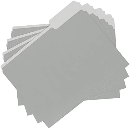 Amazon Basics File Folders for Organization, Letter Size, 1/3 Cut Tab, Gray, 36-Pack - Image 4