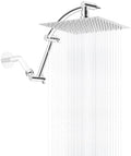 Hibbent All Metal 8'' Rain Shower Head with 16'' Extension Arm, Chrome by Hibbent
